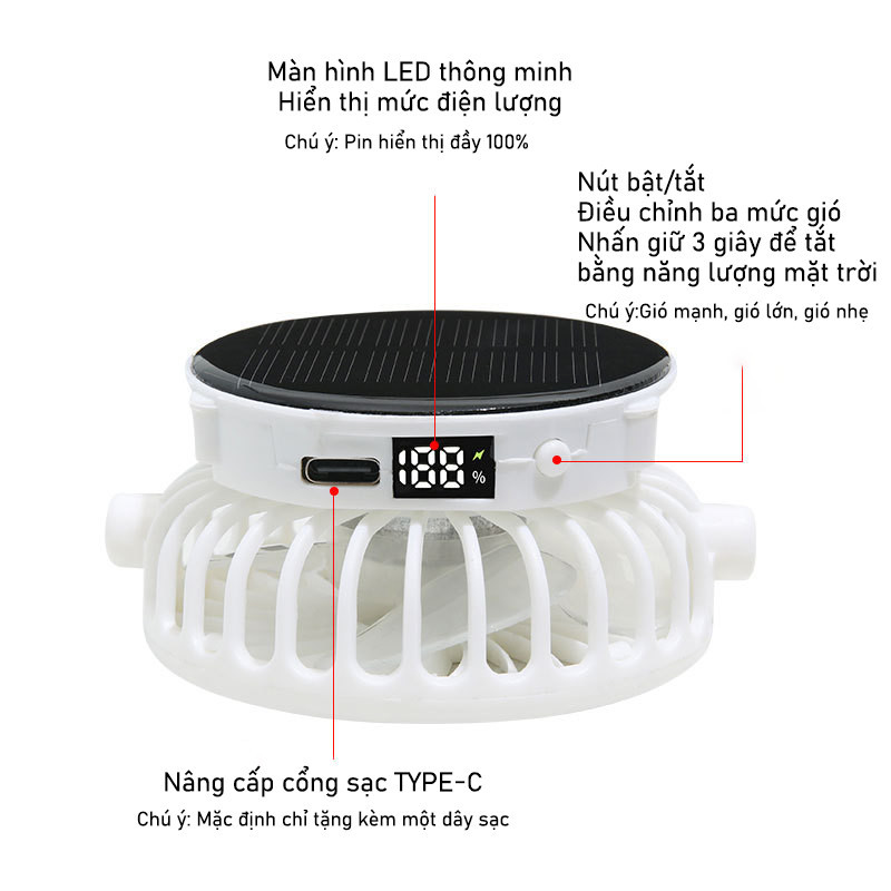 Mũ Chống Nắng Năng Lượng Mặt Trời Sạc USB - Có Quạt Làm Mát, Chống UV, Thoáng Khí, Dùng Cho Cả Nam Và Nữ