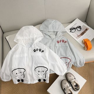 Áo chống nắng cho bé phong cách Hàn Quốc - áo khoác mỏng có mũ in hình dễ thương mặc hè