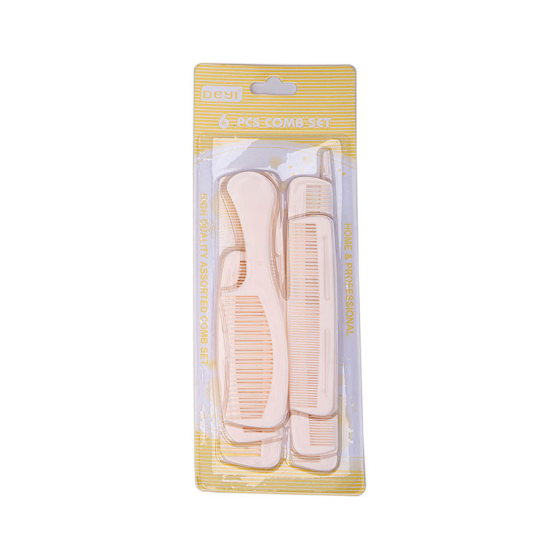 Bộ Lược Tạo Kiểu Tóc 6 Trong 1 Nhựa Detangling Bàn Chải Và Đuôi Lược Dành Cho Nữ Salon Chất Lượng Dụng Cụ Làm Tóc Gói Quà Tặng