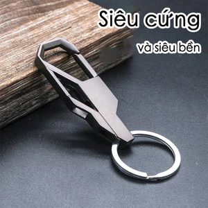 Mặt dây chuyền chìa khóa ô tô hợp kim kẽm vàng dành cho nam giới với vòng chìa khóa