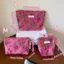 Túi trang điểm FAVORITEGOODS, Túi ly hợp hoa vải Polyester họa tiết hoa, Dây kéo di động Đóng cửa dung tích lớn Hộp đựng mỹ phẩm lưu trữ mỹ phẩm