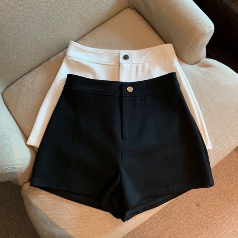 Quần Short Nữ Cạp Cao Chất Umi Co Giãn Cúc Cài Khóa Giữa_m628 - Sam Botique