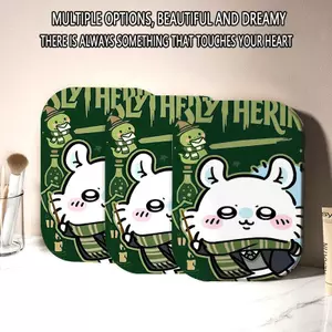 Chiikawa Slytherin Gương Trang Điểm Gập Đa Năng, Phù Hợp Dùng Văn Phòng Du Lịch