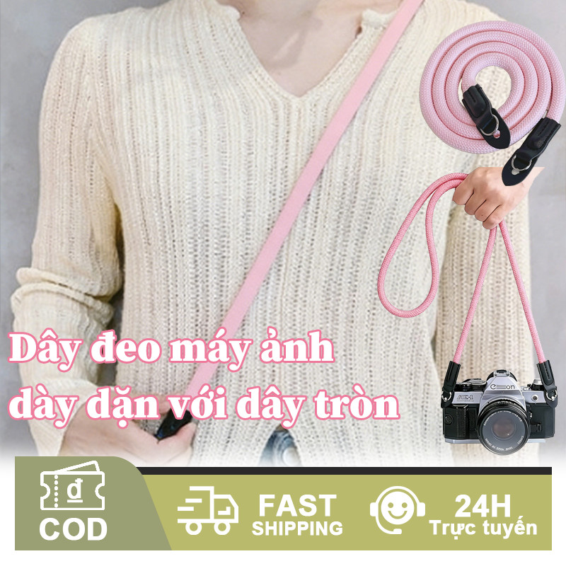 Dây Đeo Máy Ảnh Đa Năng Cao Cấp - Camera Strap Phát Hành Nhanh, Đeo Vai/Chéo, Màu Candy Pastel Dễ Thương