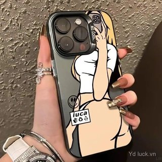 Ốp Điện Thoại Thời Trang Cô Gái Độc Đáo Ảnh Niche Sơn Bảo Vệ Thích Hợp Cho iPhone 17promax / 16pro / 14plus / 15 Chống Sốc 13promax / 12 / 11pro / xsmax / 14pro / 13 / 15plus Ốp Điện Thoại Chống Sốc