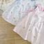 Váy Đầm Hè Thô Cotton Sát Nách Cổ Sen Nơ 2 Bên Cho Bé Gái Đi Học Đi Chơi Xanh- Hồng