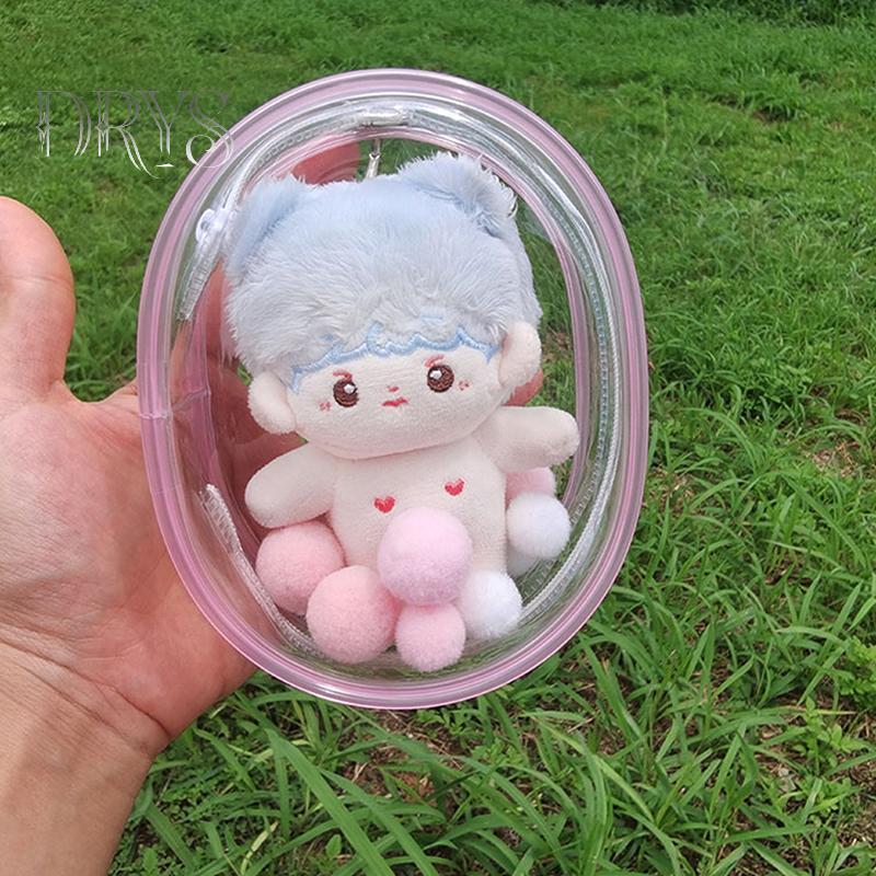 Túi bảo quản búp bê 10cm trong suốt bằng PVC, cotton - Phù hợp cho búp bê anime và hoạt hình mới