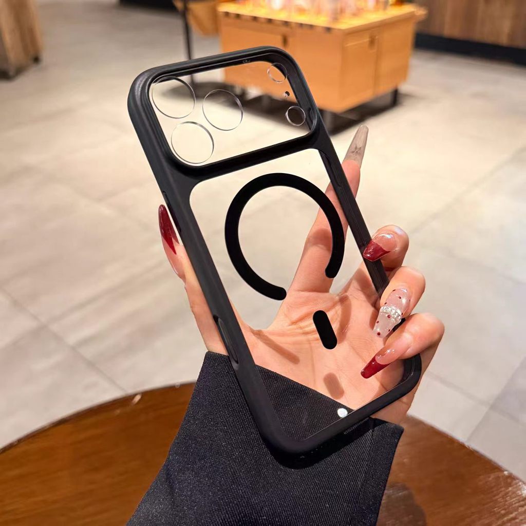 Nút khí / Ốp lưng cứng acrylic trong suốt tương thích cho iPhone 13 pro max 14 pro max 15 pro max 16 pro max 17pro max 17air ốp lưng