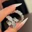 Bông tai dài zircon thanh lịch với phong cách hiện đại