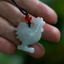 Mặt dây chuyền gà ngọc bích, vòng cổ ba chiều, phù hợp với cung hoàng đạo