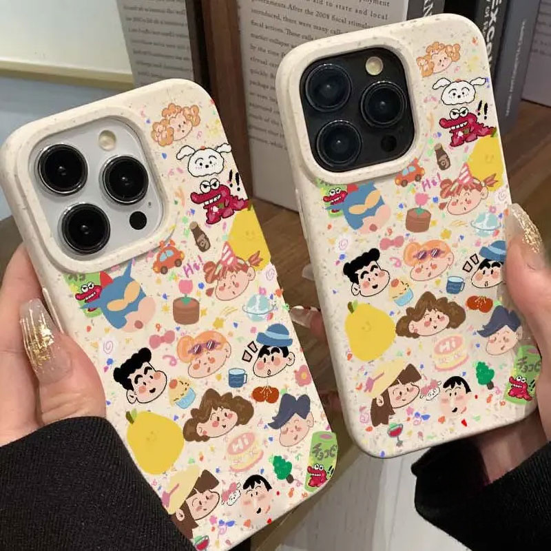 Ốp Shin-chan Màu Sắc Sáng Tạo Cho iPhone 11-17 Pro Max