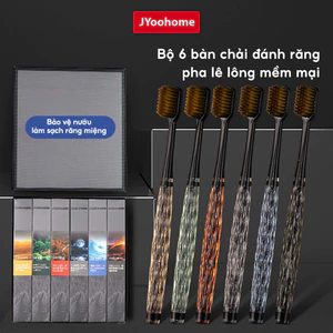 COMBO 6 Bàn chải đánh răng Pha Lê than tre lông mềm,Bàn chài bảo vệ nướu nhạy cảm sạch sâu