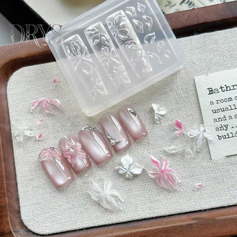 1 Chiếc Khuôn Silicon Trang Trí 3D Acrylic Hình Hoa Lily, Vỏ Conch, San Hô, Sao Biển DIY Móng Nghệ Thuật