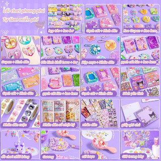 【BabyJoy】Bộ DIY làm móc khóa và dán sticker,bao gồm kem keo và charm xinh xắn,Hộp đựng đồ ba tầng,Đồ chơi thủ công