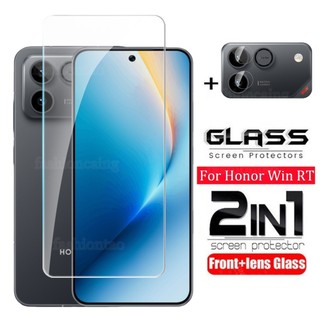 Kính cường lực 2 trong 1 cho Honor Win RT/WinRT AAK-AN00, bảo vệ màn hình trước + camera sau full cover