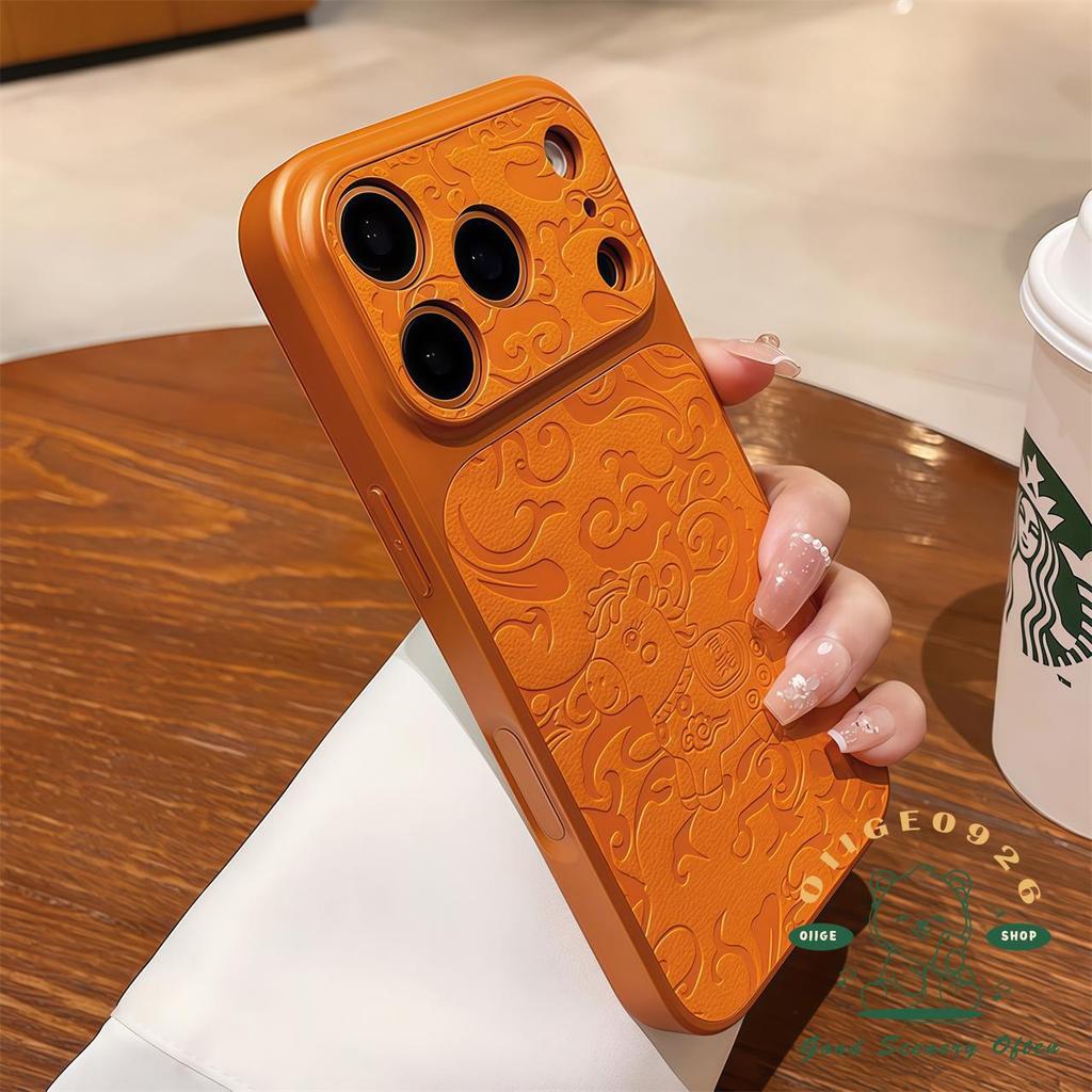 【 Ốp lưng iPhone17 】 Ốp điện thoại chống rơi bằng da cam 2026 iPhone17 Pro Max 16 15 14 13 cho vỏ iPhone Vỏ mềm silicon TPU chống sốc