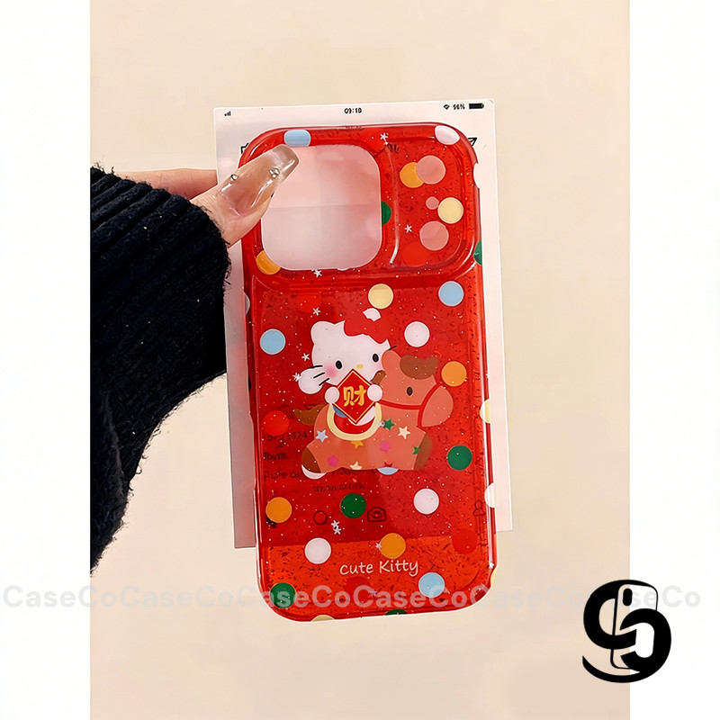 Ốp Lưng Cho Oppo A3Pro A3X A58 A60 A5i A16 A18 A7 A78 A17 A38 A54 Bìa Mềm Chú Ngựa Đỏ Năm Mới
