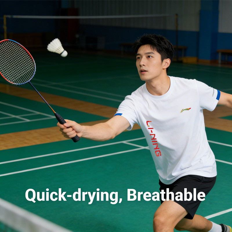 Áo thun cầu lông Li Ning hút mồ hôi, nhanh khô, phù hợp cho cả nam và nữ, lý tưởng cho huấn luyện thể thao và các hoạt động ngoại trời.