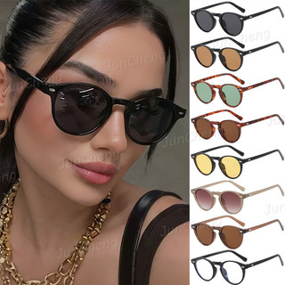 Retro Tròn Nhỏ Khung Kính Mát Nam Nữ Fashiona Da Báo In Khung Kính Mắt
