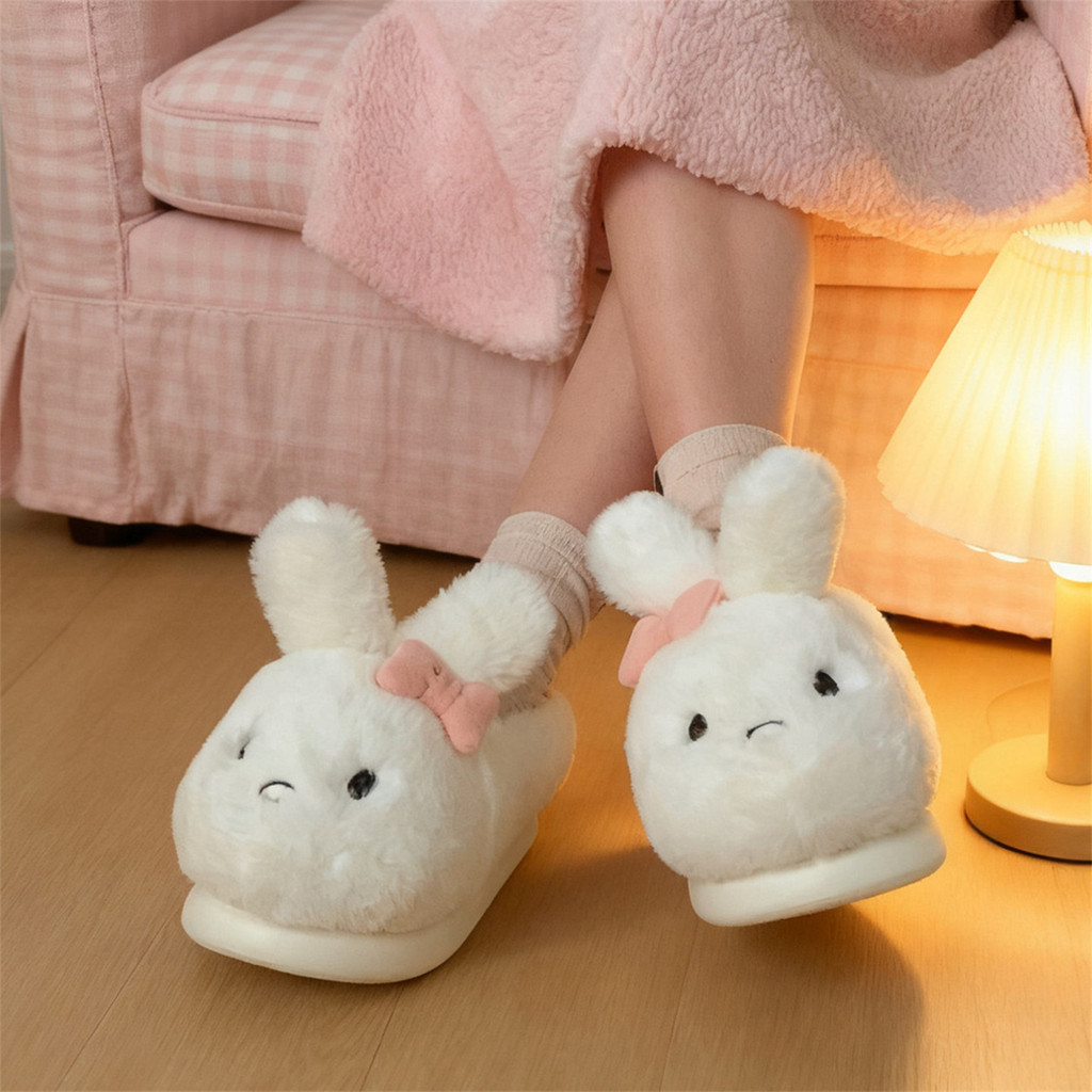 XIXITIAO Dép Cotton Dễ Thương Thỏ Ngọt Ngào Nữ Mùa Đông Thời Trang Phòng Ngủ Nhà