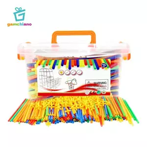 Gamchiano Ống Hút Xây Dựng Thân Đồ Chơi Xây Dựng 300 Bộ Xây Dựng Lồng Vào Nhau Đồ Chơi Kỹ Thuật Đồ Chơi Giáo Dục