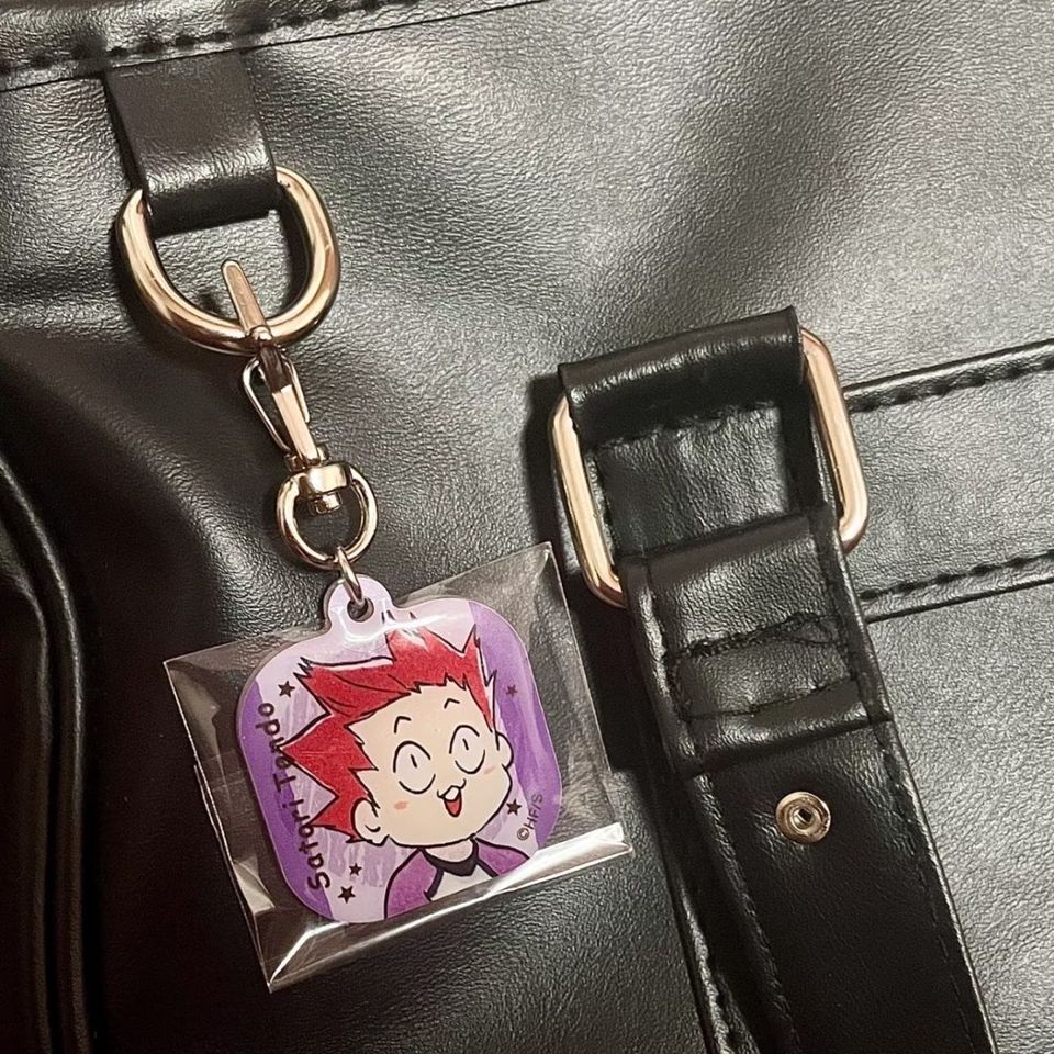 Haikyuu Anime Keychain Women Tendou Satori Acrylic Key Chain Man Takanobu Akane