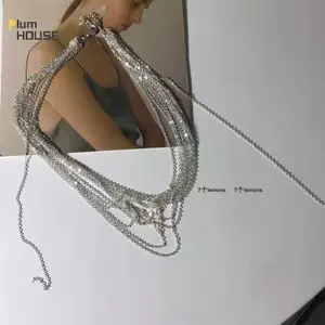 Dây Chuyền Thời Trang PlumHOUSE, Hợp Kim Màu Bạc, Phù Hợp Làm Quà Tặng Cho Nữ