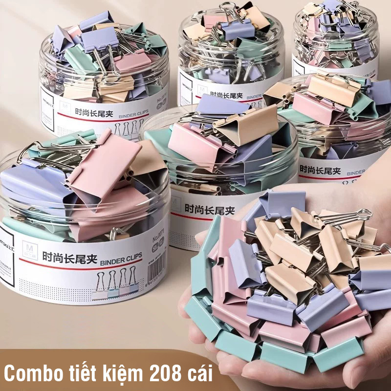 Kẹp tài liệu kẹp bướm pastel mini A4 kim loại - Sản phẩm đa năng, phù hợp học sinh, nhân viên văn phòng, tiện ích