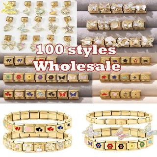 Vòng tay thép không gỉ 9mm mặt trời vàng lấp lánh, phù hợp mọi style