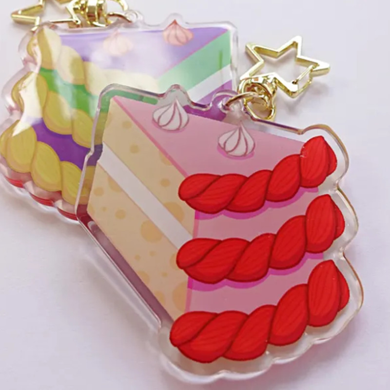 Cake at Stake - Yoylecake - BFDI Keychain - Double-Sided Acrylic Kawaii pendant