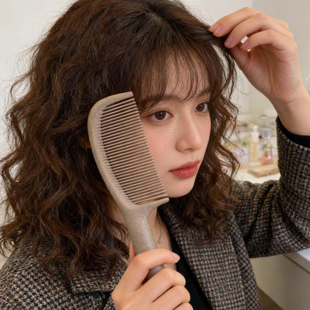 Lược Cà Phê Chống Tĩnh Điện - Bàn Chải Detangling Kiểm Soát Dầu - Phụ Kiện Chăm Sóc Tóc Tạo Kiểu Salon Chuyên Nghiệp