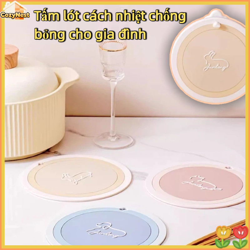 Tấm Lót Bàn PVC Cách Nhiệt 3 Miếng -Chống Bỏng, Dễ Vệ Sinh, Dùng Cho Nhà Bếp Và Bàn Ăn Gia Đình
