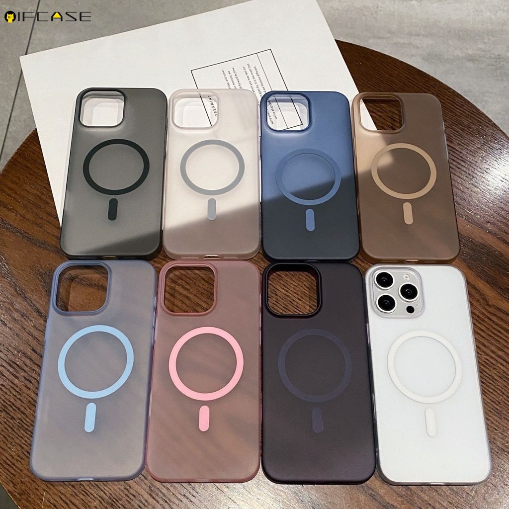 For Nothing Phone 3 3A Pro 2 2A Plus 1 CMF1 5G 4G Vỏ Điện Thoại Tích Hợp Từ Lỗ Lớn Vàng Đơn Giản Mờ Kinh Doanh Vỏ PC Cứng Trong Suốt