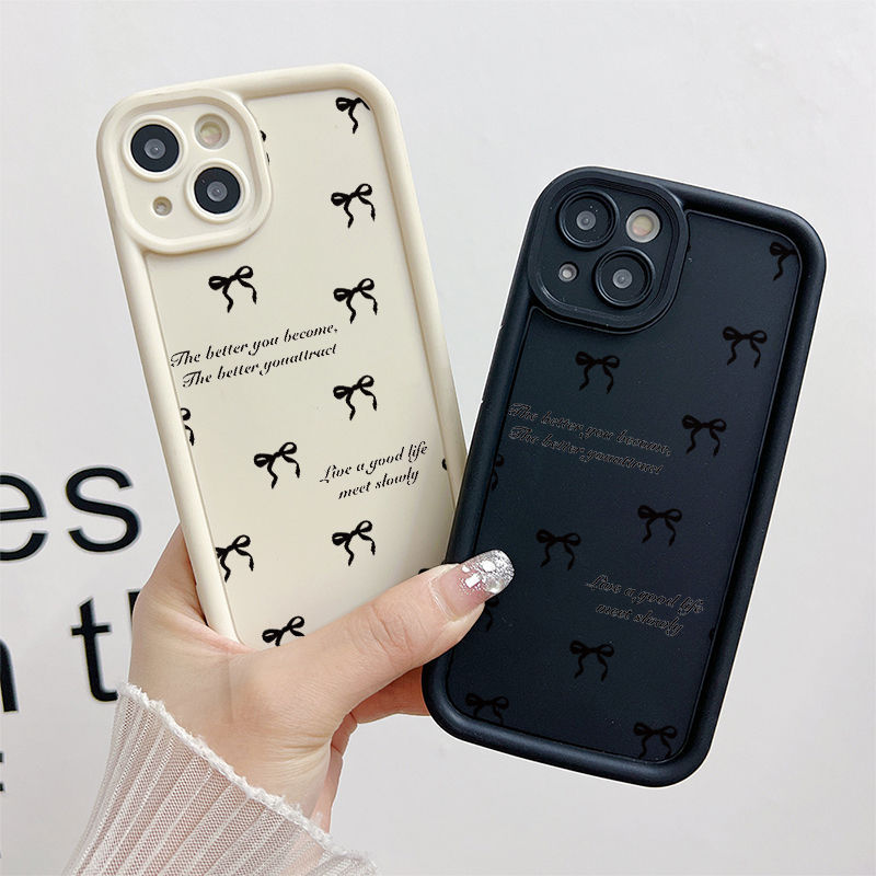 Ốp Mắt Thiên Thần Chống Rơi Cho iPhone 17 16 15 14 13 12 11 Pro X XR XS Max SE 2020 7 8 Plus Họa Tiết Nơ PFFH260