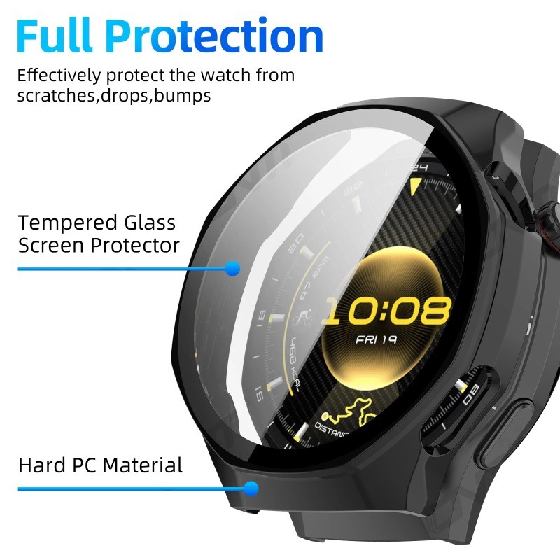 Kính Cường Lực + PC Dành Cho Huawei Watch GT6Pro GT 6Pro Bảo Vệ Toàn Diện Ốp Lưng Bảo Vệ Cho Huawei Watch GT6 Pro Cứng PC Ốp Lưng Bảo Vệ Màn Hình