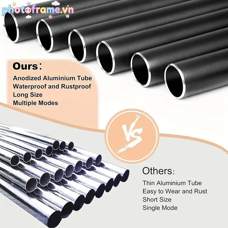 Khung Ảnh Cổ Điển 26 Inch Ống Nhôm Chuông Gió Có Thẻ Treo Bằng Gỗ Trang Trại Sân Vườn Ban Công Hành Lang Trang Trí VN