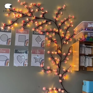 Đèn LED hoa anh đào , Đèn trang trí tường sáng tạo phát sáng, Nhiều công dụng USB Linh hoạt 72 Đèn LED nhánh hoa có thể