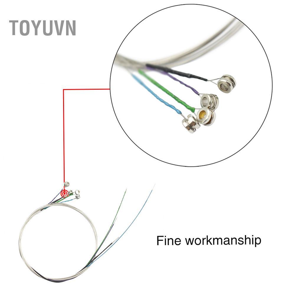 toyuvn ERYUE Bộ dây đàn violin đầy đủ phổ thông (E-A-D-G) Dây đàn violon lõi thép Niken-Bạc có đầu bóng mạ niken cho đàn violin 4/4 3/4 1/2 1/4