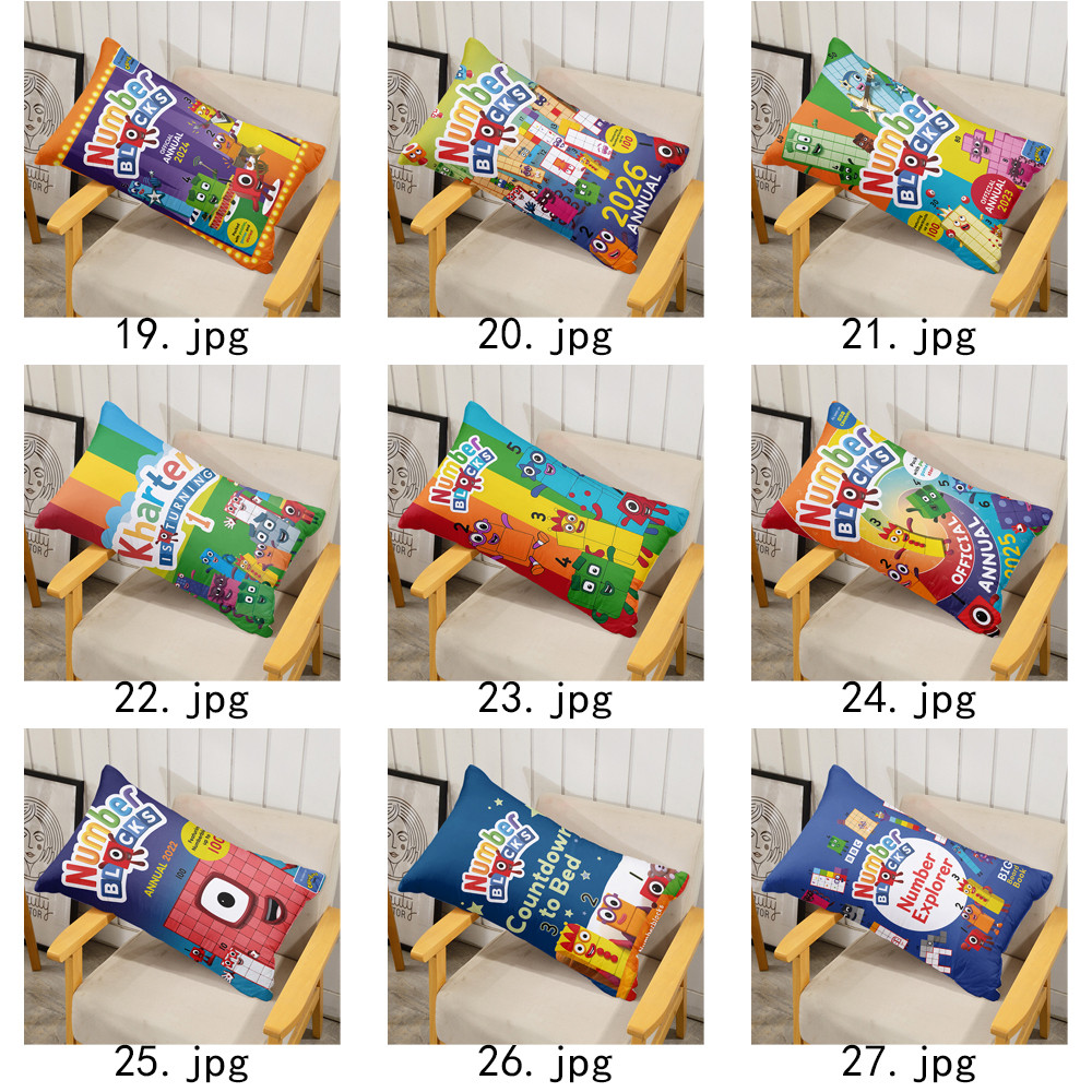 Hộp đựng gối Polyester hình chữ nhật một mặt hoạt hình, có thể giặt được, thích hợp để trang trí phòng khách giường Sofa (không bao gồm lõi)
