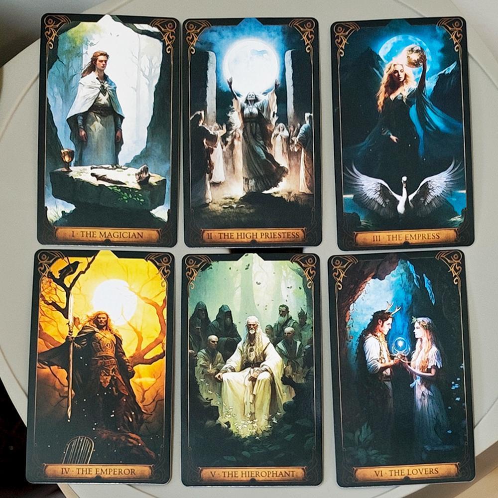 Bộ bài Tarot Druidic - 10.3 * 6cm 78 chiếc Thẻ Tarot theo chủ đề thiên nhiên Celtic