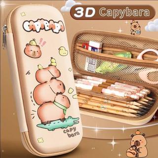 Hộp đựng bút capybara để bàn với nhiều ngăn tiện ích - hộp bút chì in 3D sáng tạo, phù hợp cho học sinh và văn phòng