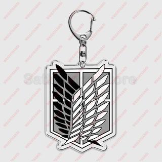 Móc khóa Attack on Titan hình huy hiệu và các nhân vật siêu ngầu Levi Eren Hange Mikasa Phụ kiện trang trí túi xách