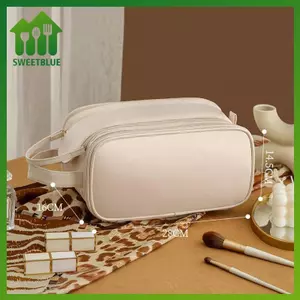 SWEET Túi Đựng Mỹ Phẩm Ba Lớp Dung Tích Lớn Di Động Bàn Chải Trang Điểm Túi Bảo Quản Du Lịch Sắp Xếp n