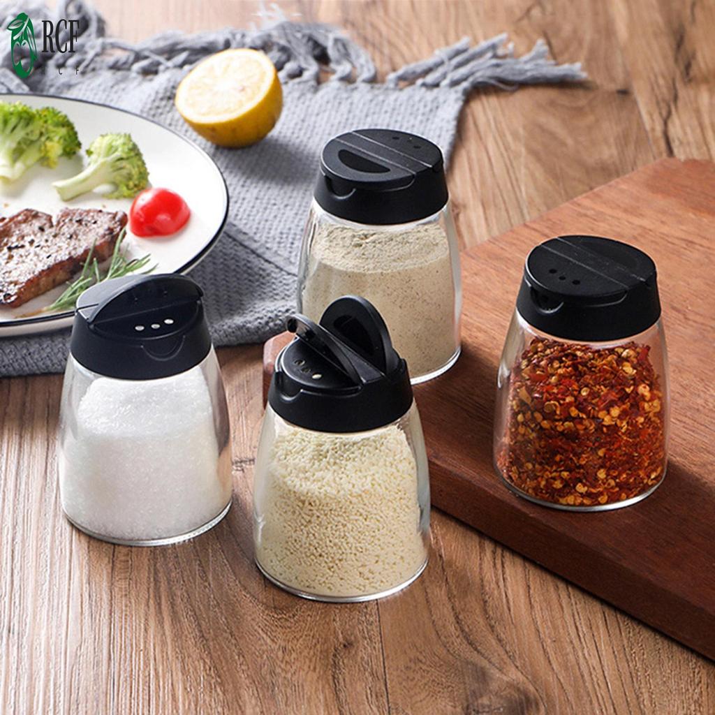 Đổ và Xịt Chai Gia Vị Che Bụi Kèm Chai Gia Vị Muối Đường Mè hoặc Bột Ớt