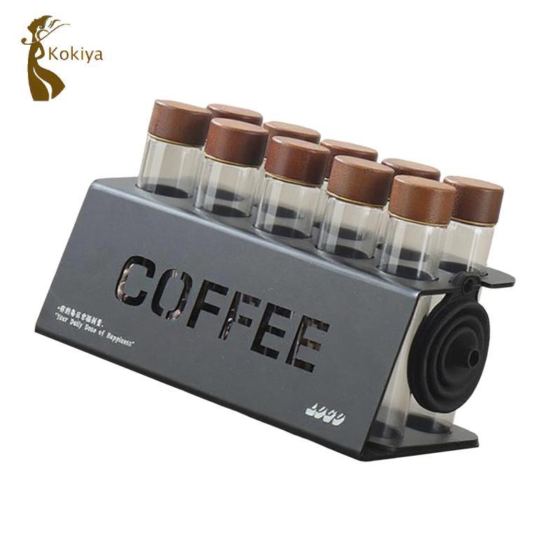 Ống bảo quản hạt cà phê liều đơn Lọ thủy tinh cho quán Bar bán lẻ Cafe