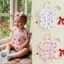 Trang phục bé gái Áo liền quần cổ tròn ngắn tay in hình anh đào ngọt ngào và băng đô