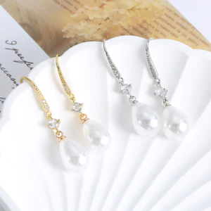Bông tai hình giọt nước Baroque chống rách, phù hợp các sự kiện và đám cưới - DBQ9