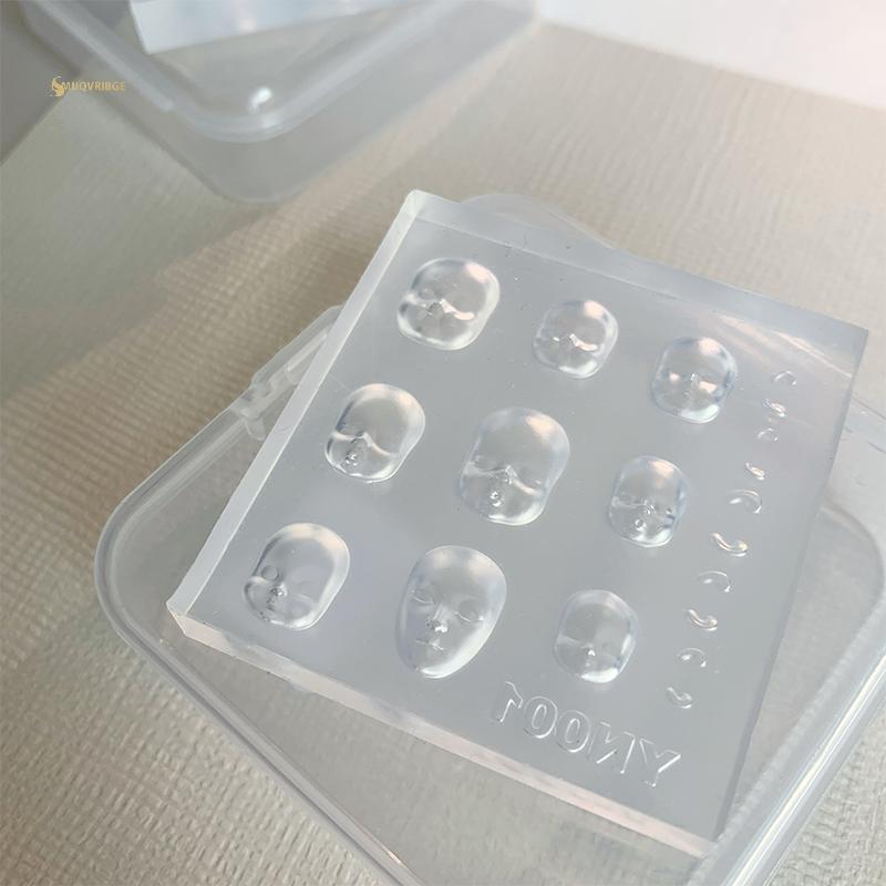MUQV 1 Chiếc Hoạt Hình Mặt Người Búp Bê 3D Khuôn Silicon Khắc Móng Nghệ Thuật Trang Trí Thời Trang