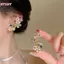 HFSHY - Bông tai hoa zircon nhiều màu sắc dành cho nữ, phù hợp thời trang bé gái và làm quà tặng tiệc