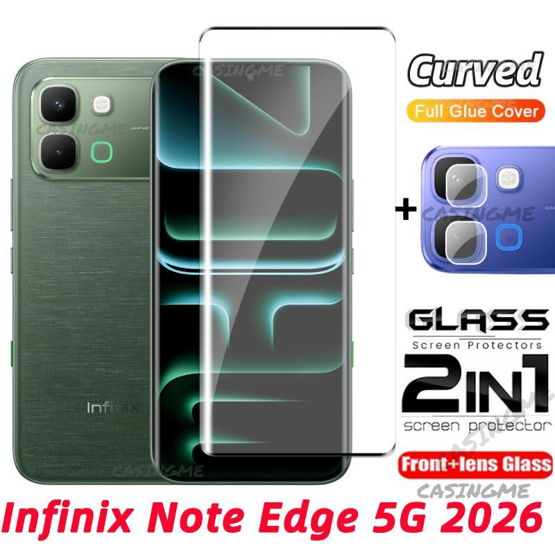 Infinix Note Edge 5G 2026 Kính Cường Lực Phim 2 Trong 1 Bảo Vệ Màn Hình Cho Infinix Note Edge NoteEdge InfinixNoteEdge 5G 4G 2026 Kính Cường Lực Full Cover Mặt Trước Ống Kính Mặt Sau